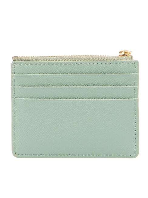 GARDENIA Tarjetero plano de cuero verdes minerales - Carteras Mujer