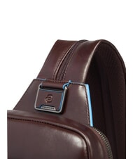 PIQUADRO BLUE SQUARE Portabilidad de mochila con un solo hombro CAOBA - Mochilas para port&aacute;til - 6