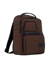 PIQUADRO WOLLEM Mochila de piel y tela, soporte para port&aacute;til de 14" - Mochilas para port&aacute;til