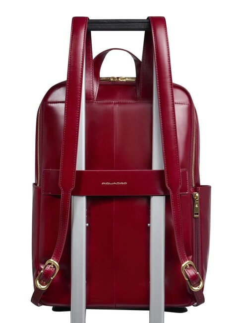 BLUE SQUARE  Mochila para port&aacute;til de 14 pulgadas, de cuero ROJO - Mochilas para port&aacute;til