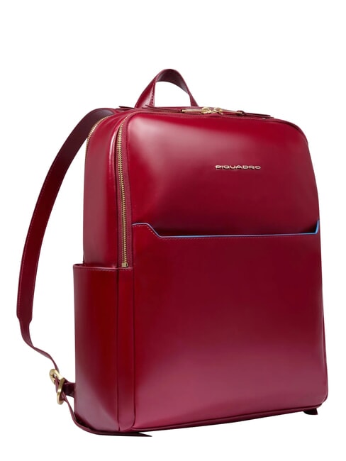 BLUE SQUARE  Mochila para port&aacute;til de 14 pulgadas, de cuero ROJO - Mochilas para port&aacute;til