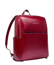 PIQUADRO BLUE SQUARE  Mochila para port&aacute;til de 14 pulgadas, de cuero ROJO - Mochilas para port&aacute;til - 2