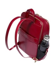 PIQUADRO BLUE SQUARE  Mochila para port&aacute;til de 14 pulgadas, de cuero ROJO - Mochilas para port&aacute;til - 3