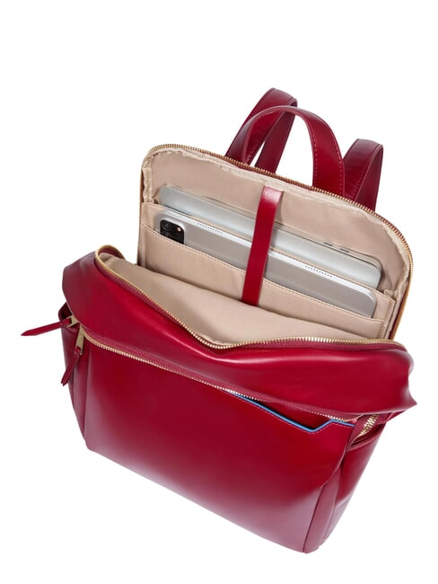 BLUE SQUARE  Mochila para port&aacute;til de 14 pulgadas, de cuero ROJO - Mochilas para port&aacute;til