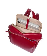 PIQUADRO BLUE SQUARE  Mochila para port&aacute;til de 14 pulgadas, de cuero ROJO - Mochilas para port&aacute;til - 5