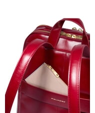 PIQUADRO BLUE SQUARE  Mochila para port&aacute;til de 14 pulgadas, de cuero ROJO - Mochilas para port&aacute;til - 6