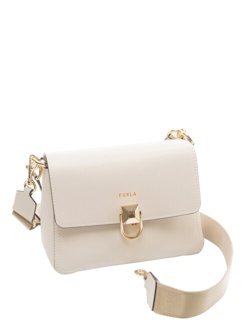 CIRCE Bolso de hombro de piel perla - Bolsos Mujer