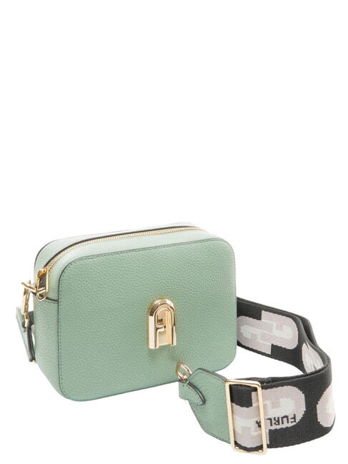GARDENIA Bolso porta c&aacute;mara de piel con estampado keria verde mineral + tonos hielo - Bolsos Mujer