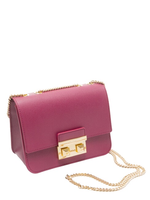 BELLA  Mini bolso bandolera, en piel. frambuesa - Bolsos Mujer
