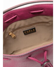 FURLA ATENA Minibolso tipo cubo con correa para el hombro frambuesa - Bolsos Mujer - 5
