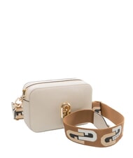 FURLA GARDENIA Bolso porta c&aacute;mara de piel con estampado keria tonos perla y co&ntilde;ac - Bolsos Mujer - 3