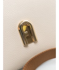 FURLA GARDENIA Bolso porta c&aacute;mara de piel con estampado keria tonos perla y co&ntilde;ac - Bolsos Mujer - 4