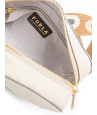 FURLA GARDENIA Bolso porta c&aacute;mara de piel con estampado keria tonos perla y co&ntilde;ac - Bolsos Mujer - 6
