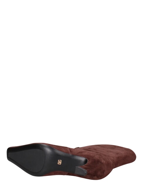 ME25 Bot&iacute;n de piel con tac&oacute;n de 5 cm. marr&oacute;n oscuro - Zapatos Mujer