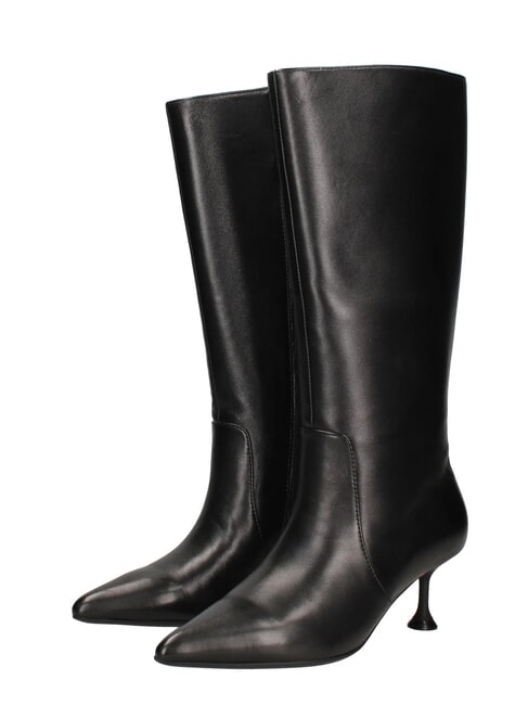 ME25 Bot&iacute;n alto, tac&oacute;n de 6,5 cm, de piel. negro - Zapatos Mujer
