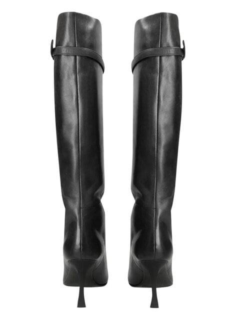 ME25 Bot&iacute;n alto, tac&oacute;n de 9 cm, de piel. negro - Zapatos Mujer