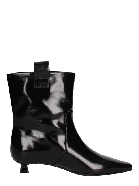 ME25 Bot&iacute;n de piel con tac&oacute;n de 3 cm negro - Zapatos Mujer
