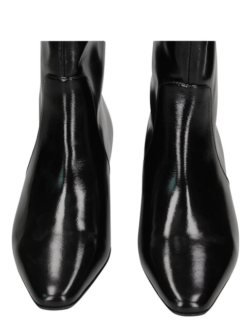 ME25 Bot&iacute;n de piel con tac&oacute;n de 3 cm negro - Zapatos Mujer