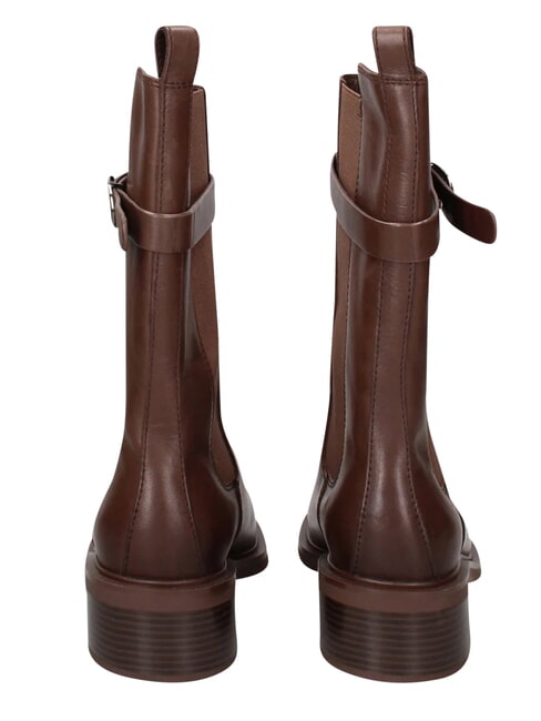 ME25 anfibios de cuero marr&oacute;n oscuro - Zapatos Mujer