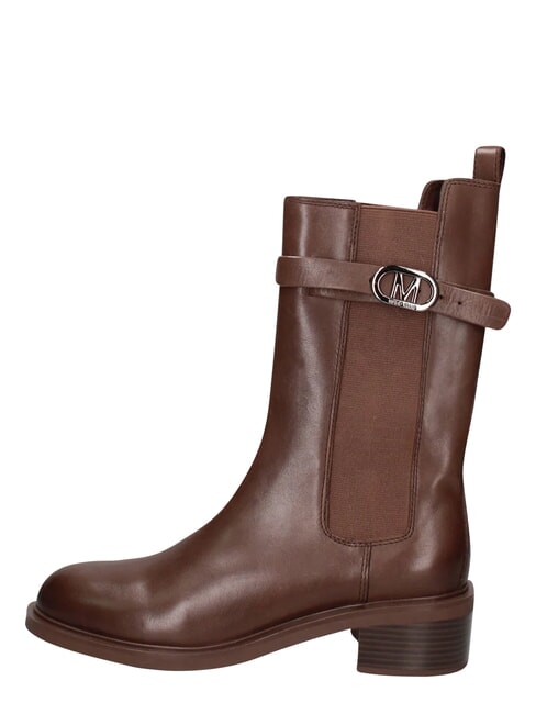 ME25 anfibios de cuero marr&oacute;n oscuro - Zapatos Mujer