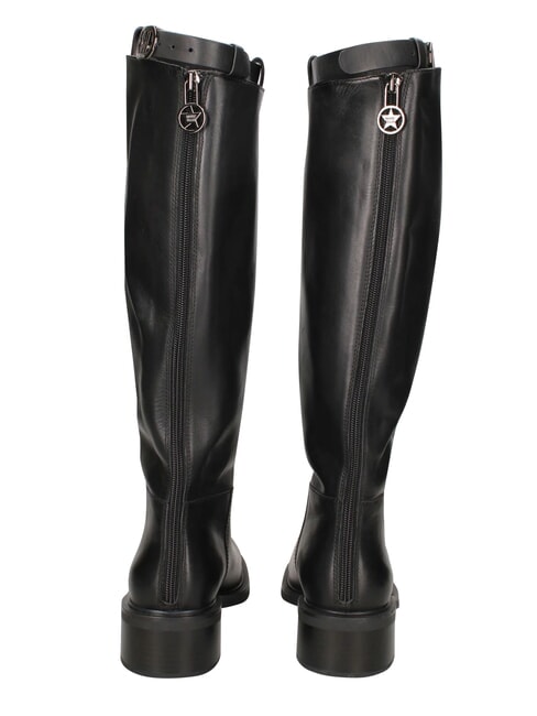 ME25 Bot&iacute;n alto, tac&oacute;n de 4,5 cm, de piel. negro - Zapatos Mujer
