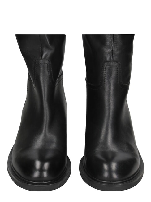 ME25 Bot&iacute;n alto, tac&oacute;n de 4,5 cm, de piel. negro - Zapatos Mujer