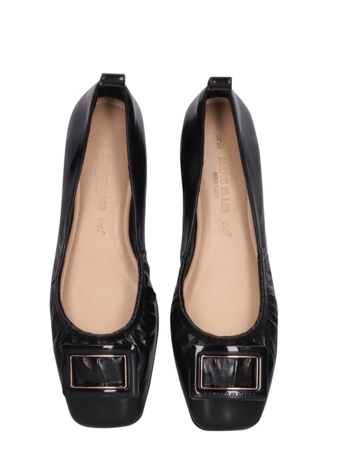 ME25 bailarinas de cuero negro - Zapatos Mujer