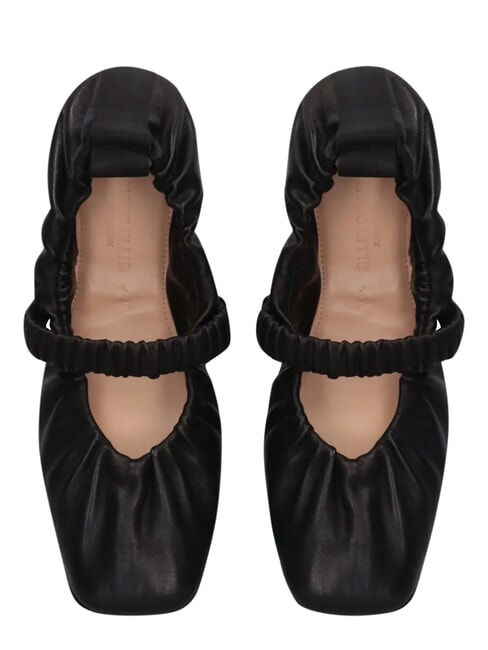 ME25 bailarinas de cuero negro - Zapatos Mujer