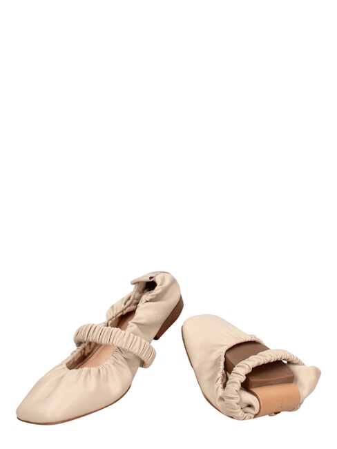 ME25 bailarinas de cuero leche - Zapatos Mujer