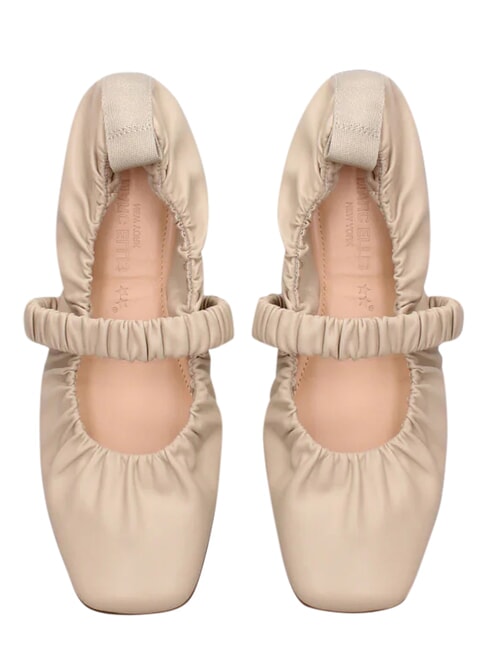 ME25 bailarinas de cuero leche - Zapatos Mujer