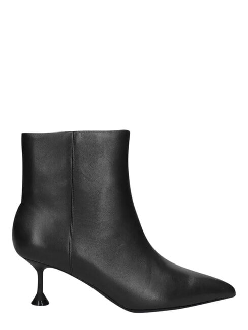 ME25 Bot&iacute;n de piel con tac&oacute;n de 6,5 cm negro - Zapatos Mujer