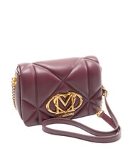 LOVE MOSCHINO EMBOSSED Minibolso de hombro vino - Bolsos Mujer - 2