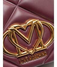 LOVE MOSCHINO EMBOSSED Minibolso de hombro vino - Bolsos Mujer - 3