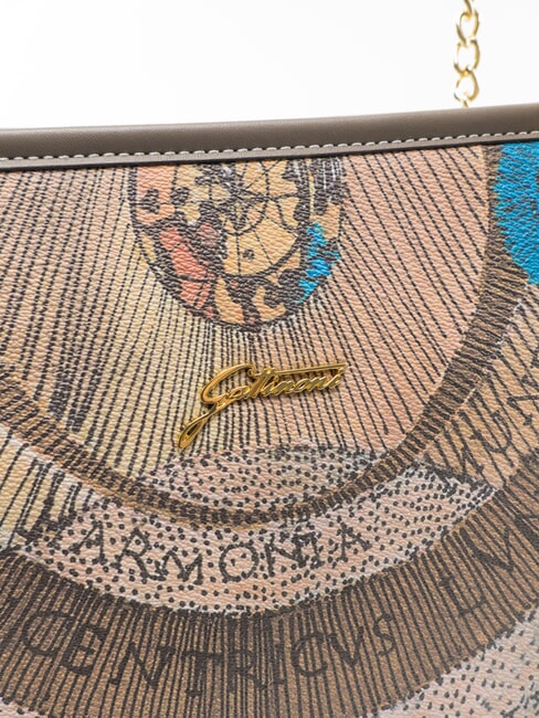 PLANETARIUM Bolso de hombro con asa de cadena acuarela salvaje/ topo oscuro - Bolsos Mujer