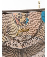 GATTINONI PLANETARIUM Bolso de hombro con asa de cadena acuarela salvaje/ topo oscuro - Bolsos Mujer - 3
