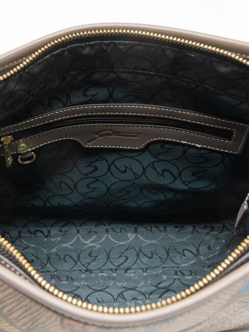 PLANETARIUM Bolso de hombro con asa de cadena acuarela salvaje/ topo oscuro - Bolsos Mujer