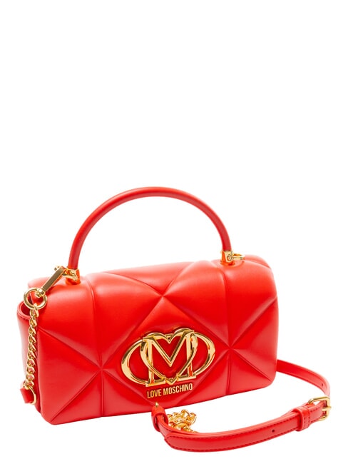 EMBOSSED Bolso de mano con correa para el hombro. ROJO - Bolsos Mujer