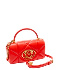 LOVE MOSCHINO EMBOSSED Bolso de mano con correa para el hombro. ROJO - Bolsos Mujer - 2