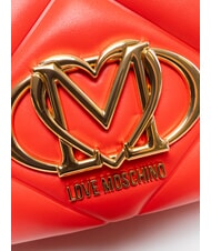 LOVE MOSCHINO EMBOSSED Bolso de mano con correa para el hombro. ROJO - Bolsos Mujer - 3