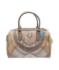 GATTINONI PLANETARIUM Bolso de hombro con correa para el hombro acuarela salvaje/ topo oscuro - Bolsos Mujer - 4