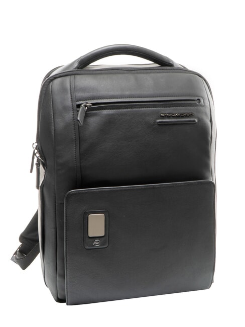 AKRON Mochila de cuero negro - Mochilas para port&aacute;til