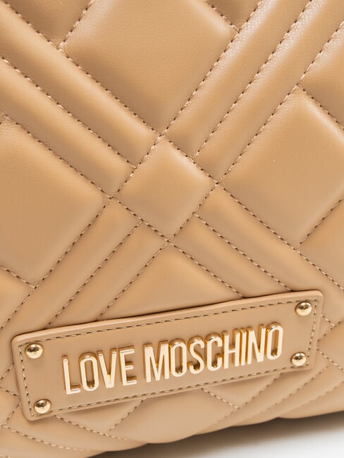 QUILTED Bolso de mano con correa de cadena para el hombro. beige - Bolsos Mujer