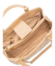 LOVE MOSCHINO QUILTED Bolso de mano con correa de cadena para el hombro. beige - Bolsos Mujer - 4