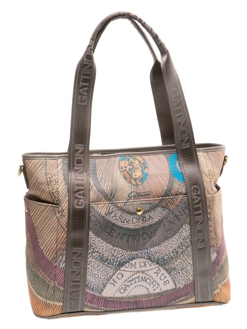 PLANETARIUM Bolso de hombro acuarela salvaje/ topo oscuro - Bolsos Mujer