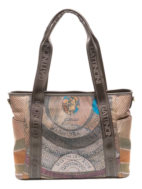 PLANETARIUM Bolso de hombro acuarela salvaje/ topo oscuro - Bolsos Mujer