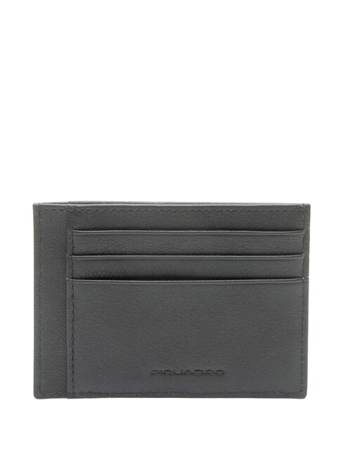AKRON Tarjetero plano de cuero negro - Carteras Hombre