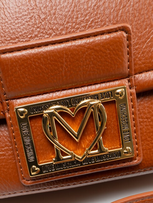 EMBOSSED Bolso de hombro casta&ntilde;a - Bolsos Mujer
