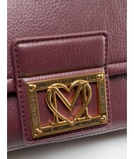LOVE MOSCHINO EMBOSSED Bolso de hombro vino - Bolsos Mujer - 3