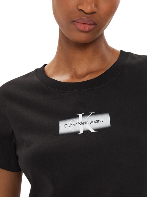 FADED MONOLOGO SLIM Camiseta de manga corta negro - camiseta