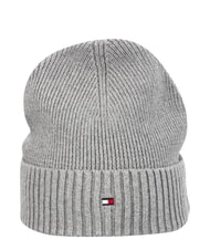 TOMMY HILFIGER TH FLAG Gorro de algod&oacute;n con pu&ntilde;o gris - Sombreros - 2